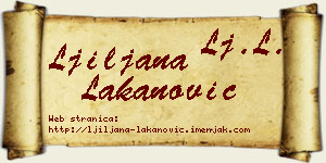 Ljiljana Lakanović vizit kartica